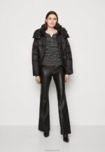 Z62T531 Women Anna Field Long Sleeved Top Black White - Image 2