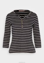 Z62T531 Women Anna Field Long Sleeved Top Black White - Image 5