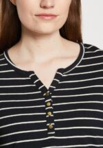 Z62T531 Women Anna Field Long Sleeved Top Black White - Image 6