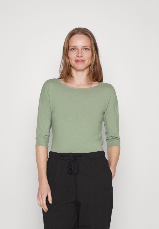 z62t532_women_anna_field_long_sleeved_top_light_green.jpg Z62T532 Women Anna Field Long Sleeved Top Light Green - Image 1