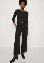 Z62T537 Women Anna Field Long Sleeved Top Black - Image 4