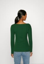 Z62T538 Women Anna Field Long Sleeved Top Dark Green - Image 3