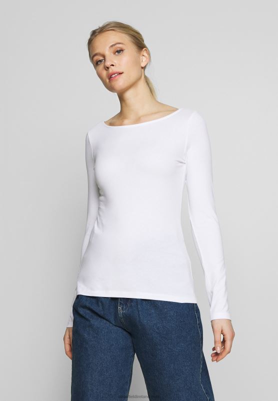 Z62T539 Women Anna Field 2 Pack Long Sleeved Top Maritime Blue/White - Image 3