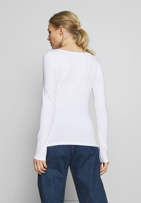 Z62T539 Women Anna Field 2 Pack Long Sleeved Top Maritime Blue/White - Image 4