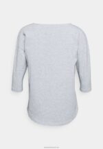 Z62T544 Women Anna Field Long Sleeved Top Mottled Grey - Image 2