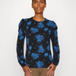 Z62T546 Women Anna Field Long Sleeved Top Dark Blue