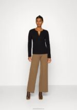 Z62T547 Women Anna Field Long Sleeved Top Black - Image 2