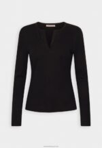 Z62T547 Women Anna Field Long Sleeved Top Black - Image 4