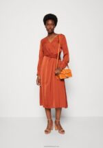 Z62T54 Women Anna Field Cocktail Dress Party Dress Brown - Image 2