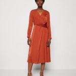 Z62T54 Women Anna Field Cocktail Dress Party Dress Brown