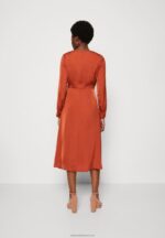 Z62T54 Women Anna Field Cocktail Dress Party Dress Brown - Image 3