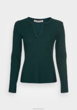 Z62T553 Women Anna Field Long Sleeved Top Dark Green