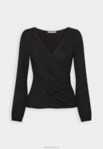 Z62T554 Women Anna Field Long Sleeved Top Black - Image 4