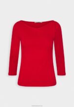 Z62T555 Women Anna Field Long Sleeved Top Dark Red - Image 4