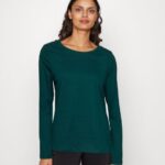 Z62T556 Women Anna Field Long Sleeved Top Dark Green