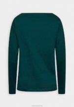Z62T556 Women Anna Field Long Sleeved Top Dark Green - Image 6