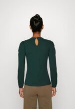 Z62T559 Women Anna Field Long Sleeved Top Dark Green - Image 3