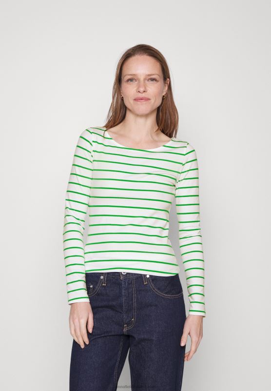 Z62T562 Women Anna Field 2 Pack Long Sleeved Top White/Green - Image 2
