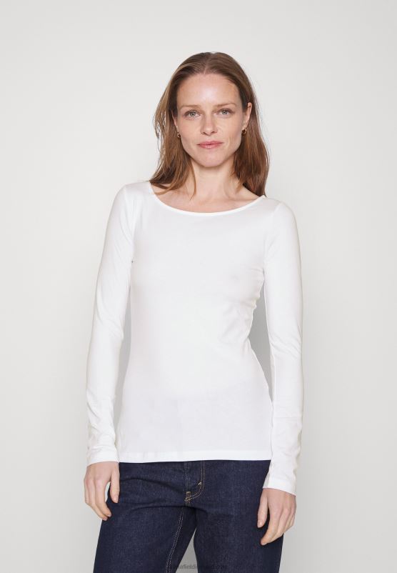 Z62T562 Women Anna Field 2 Pack Long Sleeved Top White/Green - Image 4