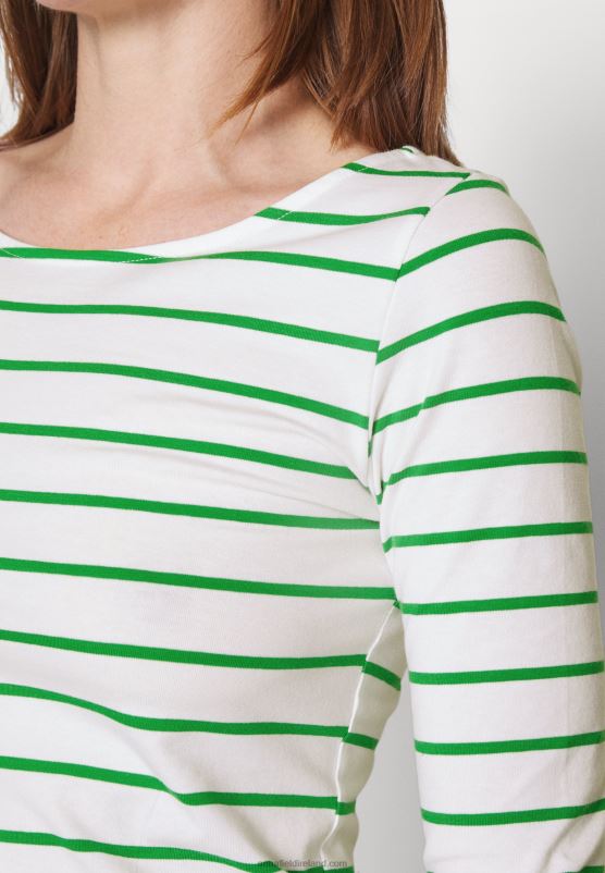 Z62T562 Women Anna Field 2 Pack Long Sleeved Top White/Green - Image 6