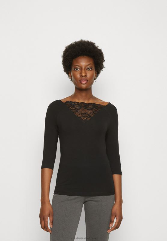 z62t564_women_anna_field_long_sleeved_top_black.jpg Z62T564 Women Anna Field Long Sleeved Top Black - Image 1