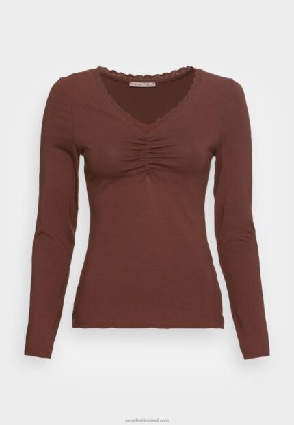 Z62T565 Women Anna Field Long Sleeved Top Brown