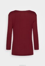Z62T566 Women Anna Field Long Sleeved Top Dark Red - Image 2