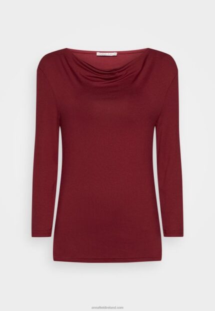 Z62T566 Women Anna Field Long Sleeved Top Dark Red