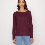 Z62T567 Women Anna Field Long Sleeved Top Dark Red