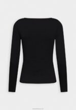Z62T568 Women Anna Field Long Sleeved Top Black - Image 6