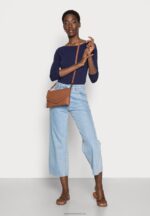 Z62T570 Women Anna Field Long Sleeved Top Dark Blue - Image 2