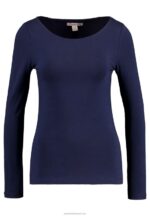 Z62T570 Women Anna Field Long Sleeved Top Dark Blue - Image 4