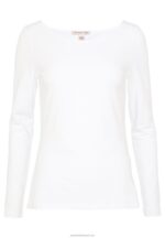 Z62T571 Women Anna Field Long Sleeved Top White - Image 4