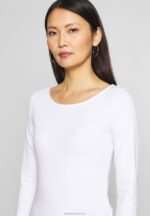 Z62T571 Women Anna Field Long Sleeved Top White - Image 5