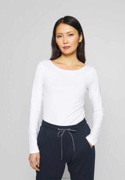 Z62T571 Women Anna Field Long Sleeved Top White