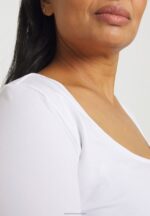 Z62T572 Women Anna Field Long Sleeved Top White - Image 9
