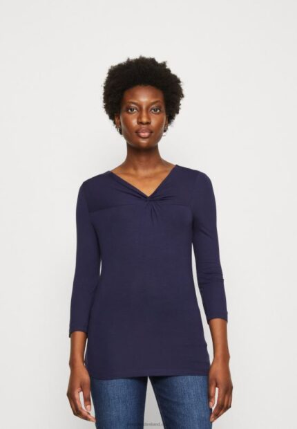 Z62T574 Women Anna Field Long Sleeved Top Dark Blue