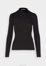 Z62T578 Women Anna Field Long Sleeved Top Black - Image 5