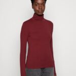 Z62T582 Women Anna Field Long Sleeved Top Dark Red