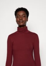 Z62T582 Women Anna Field Long Sleeved Top Dark Red - Image 4