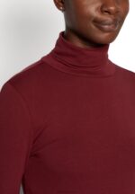 Z62T582 Women Anna Field Long Sleeved Top Dark Red - Image 6