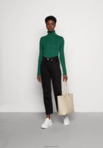 Z62T583 Women Anna Field Long Sleeved Top Dark Green - Image 2
