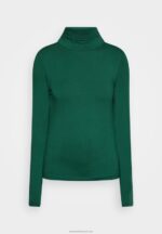 Z62T583 Women Anna Field Long Sleeved Top Dark Green - Image 5