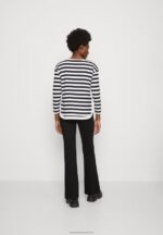 Z62T585 Women Anna Field Long Sleeved Top White/Black - Image 3