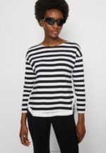 Z62T585 Women Anna Field Long Sleeved Top White/Black - Image 4