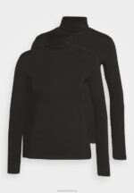 Z62T588 Women Anna Field 2 Pack Long Sleeved Top Black - Image 5