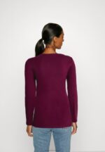 Z62T589 Women Anna Field 2 Pack Long Sleeved Top Dark Red/Black - Image 3