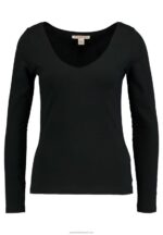 Z62T594 Women Anna Field Basic Long Sleeved Top Black - Image 4