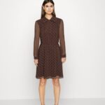 Z62T5 Women Anna Field Day Dress Black/Brown