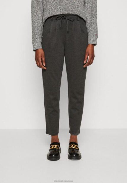 Z62T634 Women Anna Field Trousers Mottled Dark Grey
